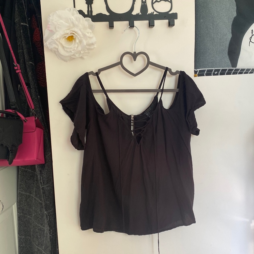 Forever21 Peekaboo Laced Blouse